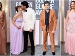 Golden Globe Awards are currently underway at the Beverly Hills in California. The awards show has returned in full swing after a two-year gap, many big names descended on the red carpet to celebrate the kickstart of the 2023 award season. Wednesday's Jenna Ortega, pregnant Kaley Cuoco, RRR actors Ram Charan and Jr NTR, Andrew Garfield, Margot Robbie, and several other celebrities. attended the awards night. Keep scrolling to see what the stars wore to the occasion. (AFP, Reuters)