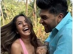 Shehnaaz Gill with Guru Randhawa. Shehnaaz Gill with Guru Randhawa.