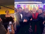 Singer Rihanna personally congratulated the RRR team as she passed by their table at the Golden Globes on Wednesday. Singer Rihanna personally congratulated the RRR team as she passed by their table at the Golden Globes on Wednesday.