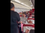 Man proposes his fiancee on an Air India flight Man proposes his fiancee on an Air India flight