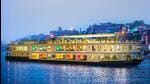 Luxury Cruise MV Ganga Vilas ahead of its flagging off by Prime Minister Narendra Modi on January 13, in Varanasi on Wednesday. (PTI) Luxury Cruise MV Ganga Vilas ahead of its flagging off by Prime Minister Narendra Modi on January 13, in Varanasi on Wednesday. (PTI)