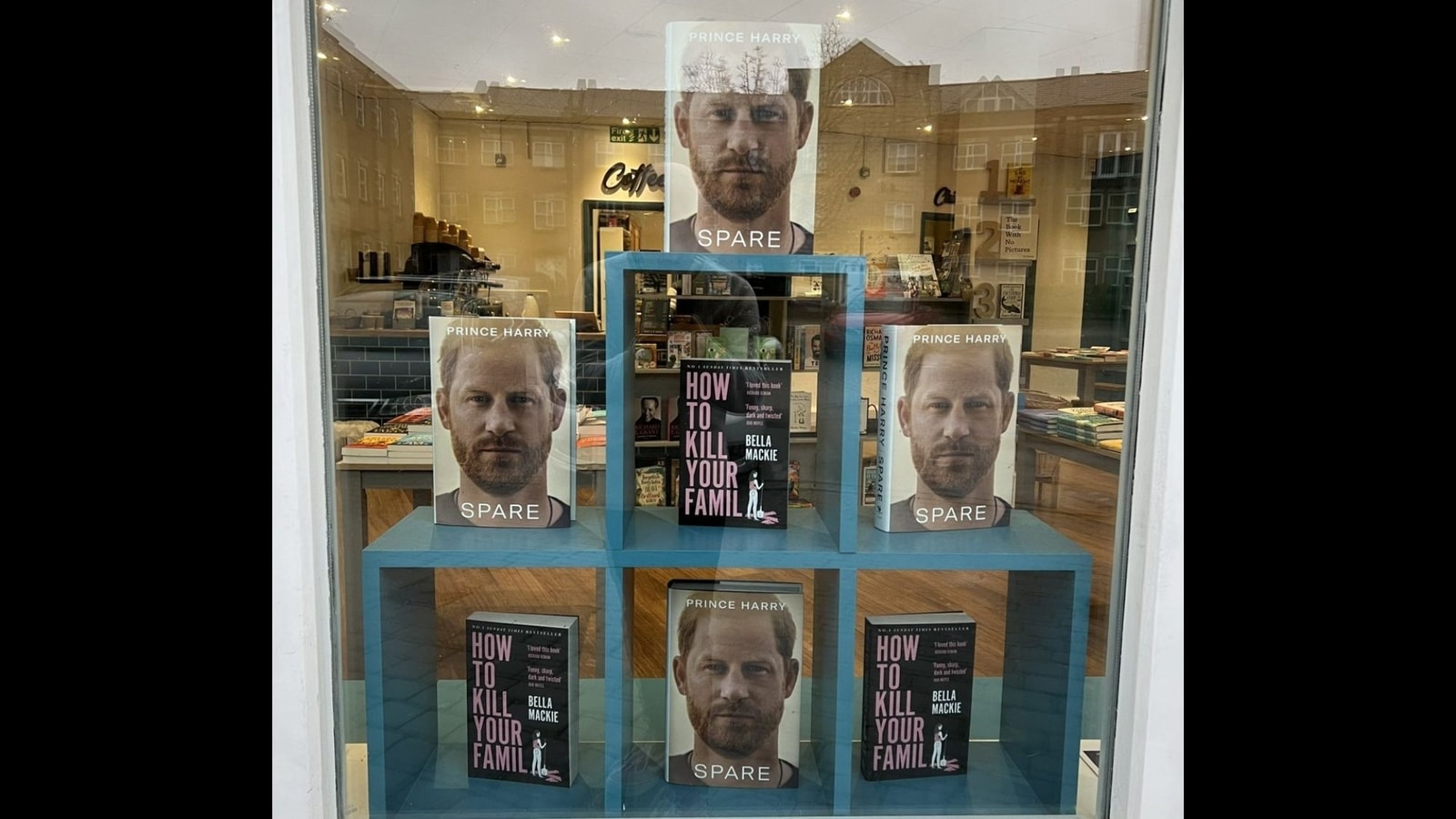 Prince Harry’s ‘Spare’ displayed beside ‘How to Kill Your Family’ novel at a UK bookshop sparks chatter online