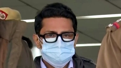 Accused Shankar Mishra leaves IGI Police Station after questioning in connection with the Air India passenger urinating case, in New Delhi on Saturday. (ANI) Accused Shankar Mishra leaves IGI Police Station after questioning in connection with the Air India passenger urinating case, in New Delhi on Saturday. (ANI)