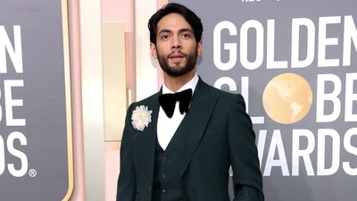 Diego Calva makes a dapper appearance on the red carpet.&nbsp; (REUTERS)