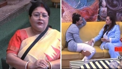 A still from the promo of Bigg Boss 16 featuring Tina Datta's mom, Shalin Bhanot, and his mother. A still from the promo of Bigg Boss 16 featuring Tina Datta's mom, Shalin Bhanot, and his mother.