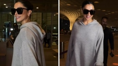 Deepika Padukone at airport.