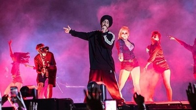 Diljit Dosanjh at a concert in December 2022 during his Born to Shine music tour. Diljit Dosanjh at a concert in December 2022 during his Born to Shine music tour.