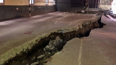 By November 2022, in spite of nearly 60 damaged buildings, there was no action to assess structural damages. This only began in late December. (PTI) By November 2022, in spite of nearly 60 damaged buildings, there was no action to assess structural damages. This only began in late December. (PTI)
