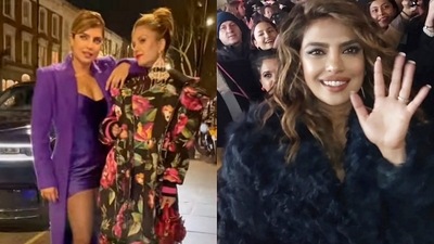 Priyanka Chopra's London trip involved meeting friends and fans. Priyanka Chopra's London trip involved meeting friends and fans.