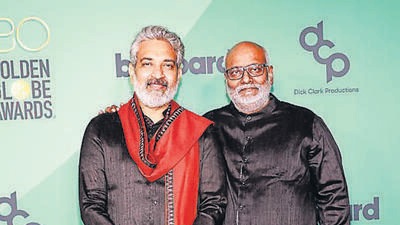 S. S. Rajamouli and M. M. Keeravani attend the 80th Annual Golden Globes Viewing and After Party powered by Billboard at The Beverly Hilton in Beverly Hills, California, U.S., January 10, 2023. REUTERS/Aude Guerrucci (REUTERS) S. S. Rajamouli and M. M. Keeravani attend the 80th Annual Golden Globes Viewing and After Party powered by Billboard at The Beverly Hilton in Beverly Hills, California, U.S., January 10, 2023. REUTERS/Aude Guerrucci (REUTERS)