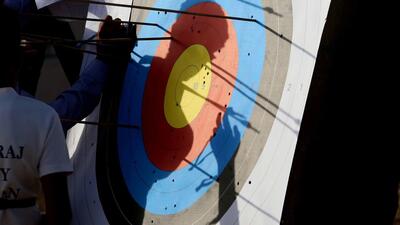 The Chandigarh girls’ team, comprising Rhythm, Raijas Kaur Grewal and Jiana Kumar, defeated Rajasthan 6-2 to bag the bronze medal during the 13th NTPC Cherukuri Lenin Volga Memorial Mini Sub Junior (U-14) National Archery Championship held recently at Vijaywada, Andhra Pradesh. (HT File)