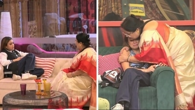 A still from the promo of Bigg Boss 16 featuring Tina Datta and her mother. A still from the promo of Bigg Boss 16 featuring Tina Datta and her mother.