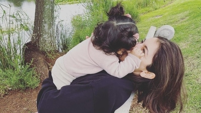 Anushka Sharma with daughter Vamika in a new photo.