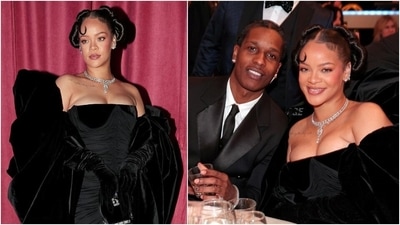 Rihanna and A$AP Rocky attend the Golden Globe Award 2022. (Instagram/@rihannaentertainment_) Rihanna and A$AP Rocky attend the Golden Globe Award 2022. (Instagram/@rihannaentertainment_)