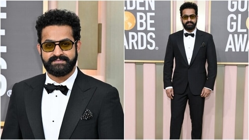 Jr NTR brought classy elegance on the red carpet (AFP)