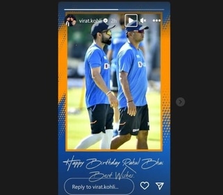Screengrab of Virat Kohli's wish (Instagram) Screengrab of Virat Kohli's wish (Instagram)