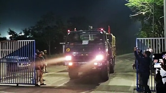 IAF personnel in action at Gujarat's Jamnagar after a Moscow-Goa flight landed under a bomb threat.