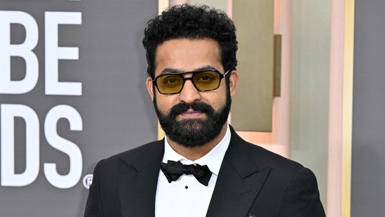 Junior NTR is the grandson of NTR. A famous actor, he was in the news recently for his film RRR, which won Best Song at the Oscars earlier this year. He's seen here at the 80th annual Golden Globe Awards.(HT file)