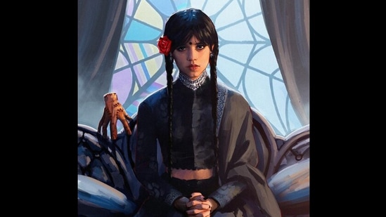 Wednesday gets an Indian look.(Instagram/@Netflix India)