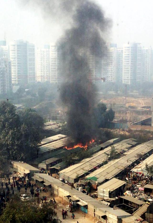 The fire department received a call about the blaze at 10.12am. (PTI) The fire department received a call about the blaze at 10.12am. (PTI)