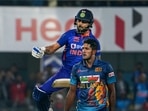 Indian batter Virat Kohli celebrates his century during the 1st ODI cricket match between India and Sri Lanka, at Barsapara stadium in Guwahati.(PTI) Indian batter Virat Kohli celebrates his century during the 1st ODI cricket match between India and Sri Lanka, at Barsapara stadium in Guwahati.(PTI)