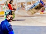 Rohit Shetty on the sets of Indian Police Force.