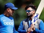 MS Dhoni (L) with Rishabh Pant(Reuters) MS Dhoni (L) with Rishabh Pant(Reuters)