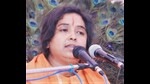 A woman seer delivering religious discourse at Magh Mela 2023 in Prayagraj. (HT photo) A woman seer delivering religious discourse at Magh Mela 2023 in Prayagraj. (HT photo)