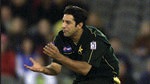 Bowling for Pakistan, Wasim Akram, catches out Australian Batsman, Ricky Ponting, in a one-day match at Colonial Stadium, Melbourne, 2002. (The Age Picture by Ray Kennedy via HarperCollins) Bowling for Pakistan, Wasim Akram, catches out Australian Batsman, Ricky Ponting, in a one-day match at Colonial Stadium, Melbourne, 2002. (The Age Picture by Ray Kennedy via HarperCollins)