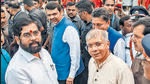 Chief minister Eknath Shinde, Deputy CM Devendra Fadnavis, and VBA chief Prakash Ambedkar at Chaityabhoomi in Dadar on December 6, 2022. (Satish Bate/HT Photo) Chief minister Eknath Shinde, Deputy CM Devendra Fadnavis, and VBA chief Prakash Ambedkar at Chaityabhoomi in Dadar on December 6, 2022. (Satish Bate/HT Photo)