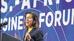 US secretary of commerce Gina Raimondo is set to visit Delhi for India-US commercial dialogue and the CEO forum between the two sides. (Bloomberg) US secretary of commerce Gina Raimondo is set to visit Delhi for India-US commercial dialogue and the CEO forum between the two sides. (Bloomberg)
