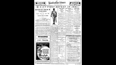 HT This Day: January 13, 1934 -- M.C.C.’s first defeat in India HT This Day: January 13, 1934 -- M.C.C.’s first defeat in India