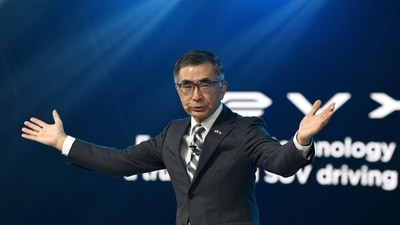 "We plan to bring it to market by 2025. At the Suzuki Group, addressing global warming is a priority," SMC Representative Director and President Toshihiro Suzuki said here at the expo while unveiling the product.&nbsp; (Rahul Singh)