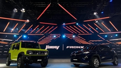 Maruti Suzuki's 5-door Jimny SUV (left). Image: Maruti Suzuki Maruti Suzuki's 5-door Jimny SUV (left). Image: Maruti Suzuki
