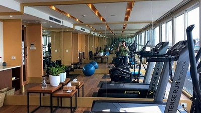 Gym inside the luxury cruise, MV Ganga Vilas. (PTI)
