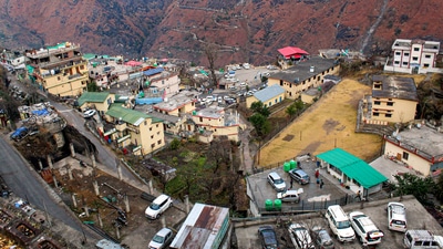 Joshimath land is sinking with over 700 houses in the residential area being identified as damaged. (PTI) Joshimath land is sinking with over 700 houses in the residential area being identified as damaged. (PTI)