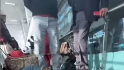 A video of the incident was uploaded on social media and showed passengers asking for water. A video of the incident was uploaded on social media and showed passengers asking for water.