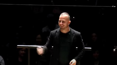 Students give wholesome surprise to the orchestra conductor on his birthday. (YouTube/@Prem Modi)