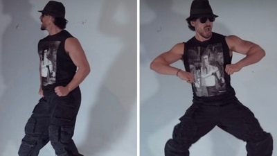 Tiger Shroff dances to Naatu Naatu song. Tiger Shroff dances to Naatu Naatu song.