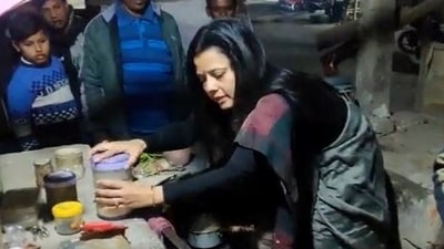 Mahua Moitra shared a video of making tea on Wednesday.