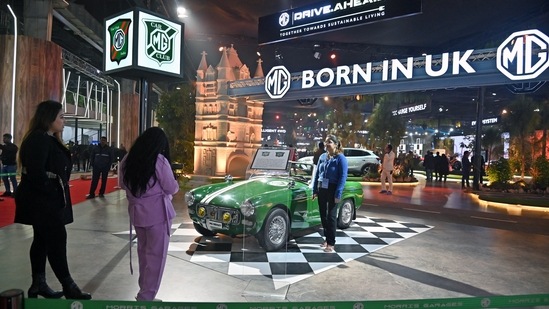Several celebrities come over to the Auto Expo venue to grace the event and attract an even greater audience to the show than it already received over the years. This year the expo witnessed celebs like Sachin Tendulkar, John Abraham, and Katrina Kaif among others. (ANI)