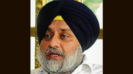 Shiromani Akali Dal (SAD) chief Sukhbir Singh Badal. (HT File)