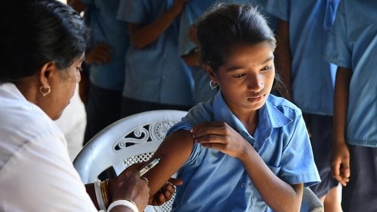 Preventing cervical cancer starts with vaccinating girls against HPV(Biju Boro/AFP)