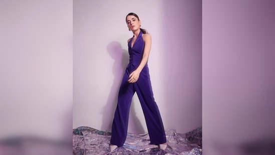 Radhika Madan inserted a purple heart emoji in her caption and wrote, "KUTTEY 13th January. #atyournearesttheatre."&nbsp;(Instagram/@radhikamadan)