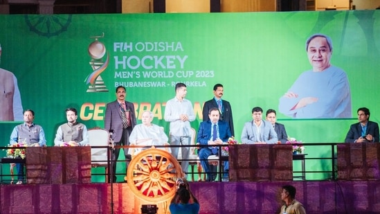 Honorable Chief Minister, Shri Naveen Patnaik, Honorable Union Minister of Sports and Youth Affairs, Shri Anurag Thakur, President International Hockey Federation (FIH), Mr. Tayyab Ikram present on the occasion
