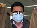 Accused Shankar Mishra leaves IGI Police Station after questioning in connection with the Air India passenger urinating case. (ANI File)