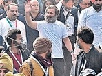Former AICC president Rahul Gandhi in Ludhiana during Bharat Jodo Yatra. (Gurpreet Singh/HT)(HT_PRINT) Former AICC president Rahul Gandhi in Ludhiana during Bharat Jodo Yatra. (Gurpreet Singh/HT)(HT_PRINT)