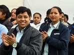 Woman drivers get their licence at DTC Depot, Rajghat in New Delhi on Friday. (Snjeev Verma/HT Photo) Woman drivers get their licence at DTC Depot, Rajghat in New Delhi on Friday. (Snjeev Verma/HT Photo)