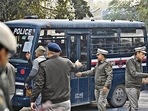 A convoy carrying the accused of Kanjhawala Accident case arrives to get produced at Rohini Court in New Delhi, India, on Thursday, January 05, 2022. (Photo by Sanchit Khanna/Hindustan Times) A convoy carrying the accused of Kanjhawala Accident case arrives to get produced at Rohini Court in New Delhi, India, on Thursday, January 05, 2022. (Photo by Sanchit Khanna/Hindustan Times)