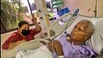 RJD MP Misa Bharti with her father and former union minister Lalu Prasad Yadav after his kidney transplantation surgery, at a hospital in Singapore. (PTI) RJD MP Misa Bharti with her father and former union minister Lalu Prasad Yadav after his kidney transplantation surgery, at a hospital in Singapore. (PTI)